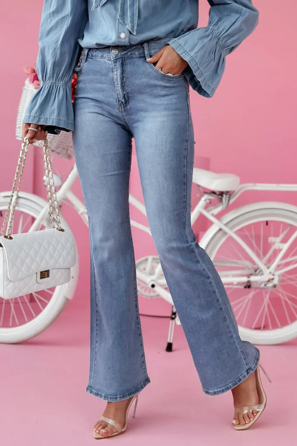 Vendela - Bootcut Jeans Med Fickor Och Stretch För Vardagsbruk